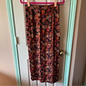 Vintage Pine Cove Floral Midi Skirt Size 6